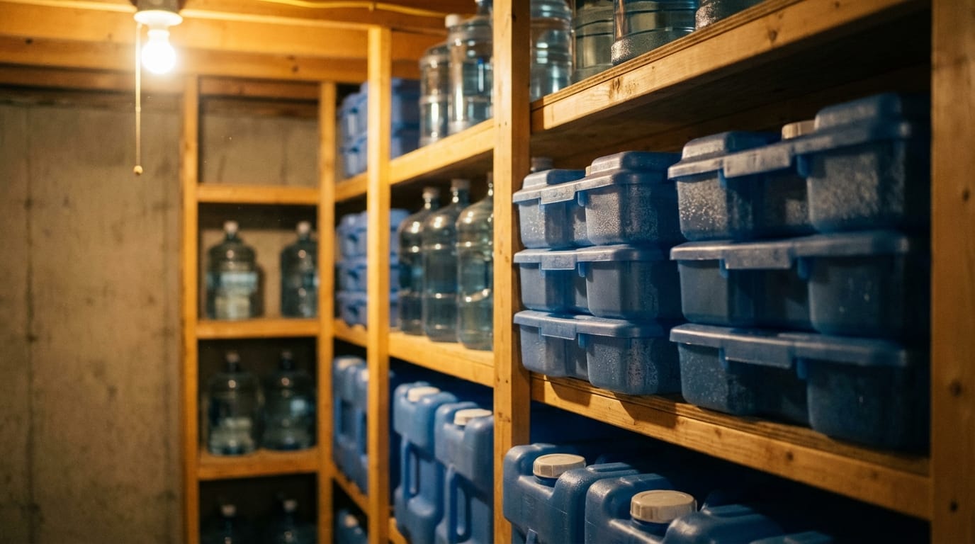 Zapas wody w domu. Jak prawidłowo przechowywać wodę w specjalnych pojemnikach.