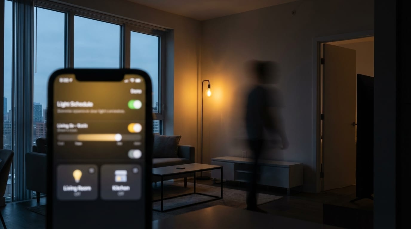 Smart gniazdko, inteligentne oświetlenie, dom, bezpieczeństwo, symulacja obecności, technologia smart home