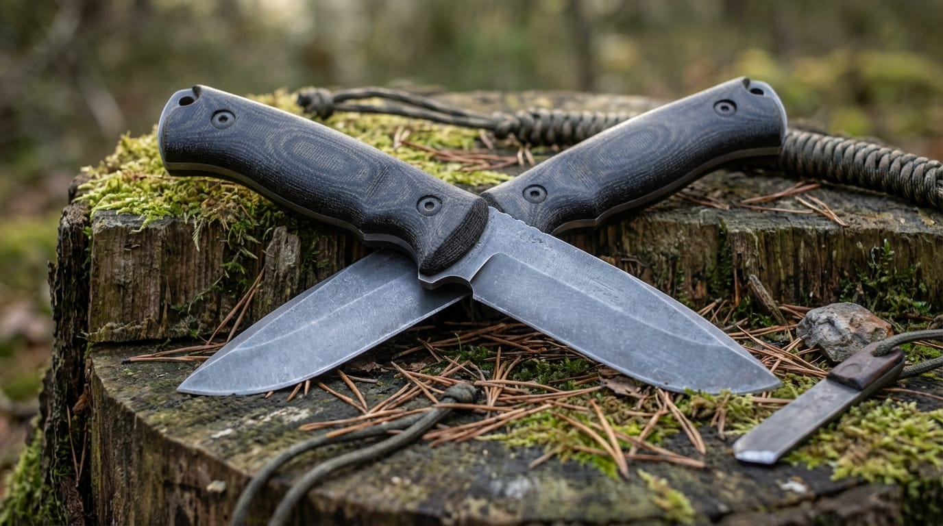 Nóż survivalowy full tang, wytrzymała stal, wygodna rękojeść. Inwestycja w zaradność i bezpieczeństwo.